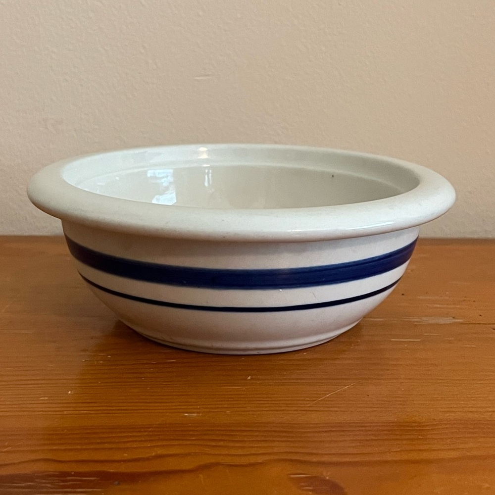Hartstone Blue Striped Stoneware Soup Bowl Replacement Discontinued Pattern